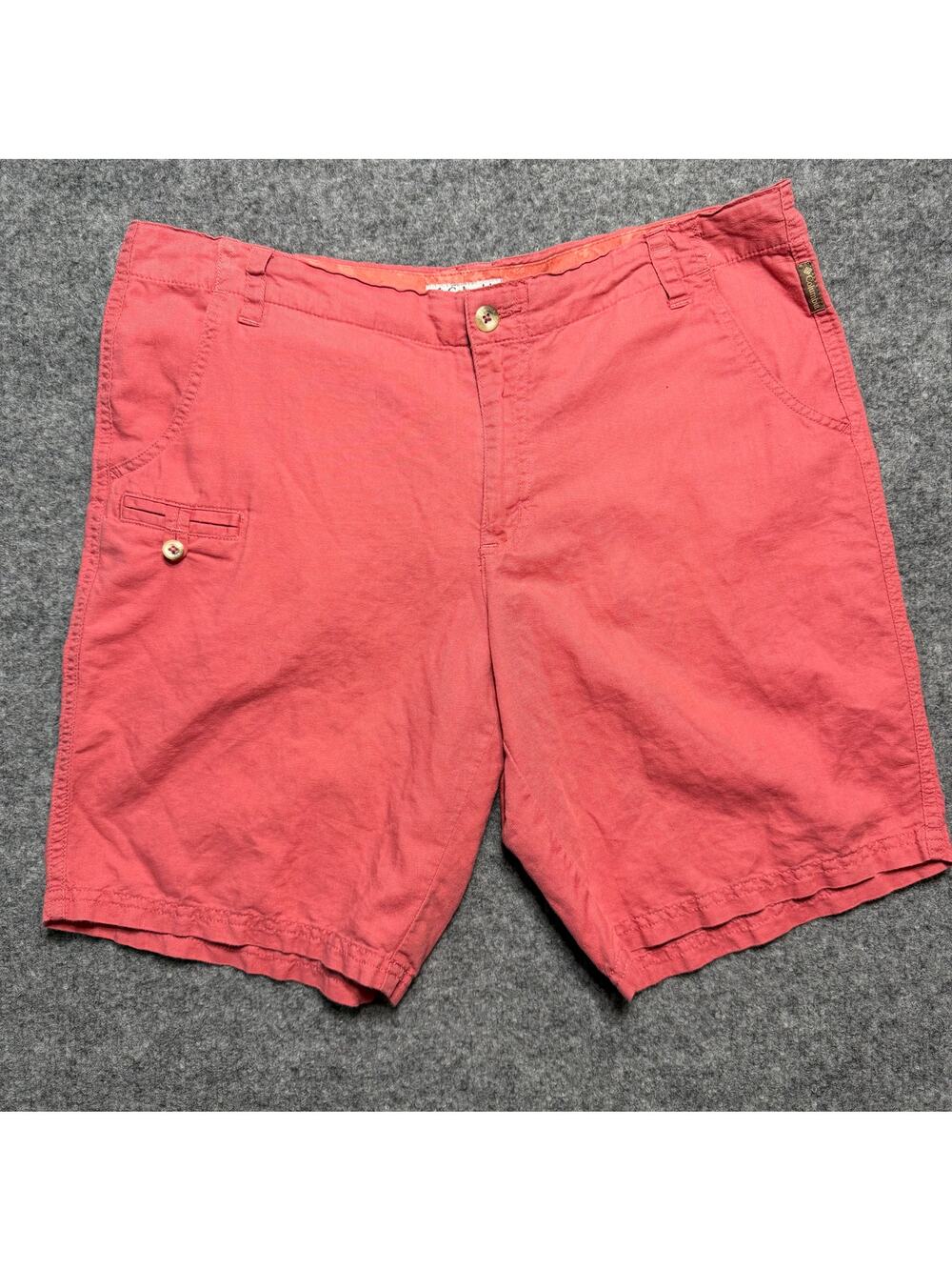 Columbia Womens Linen‎ Cotton Bermuda Shorts Coral Size 10